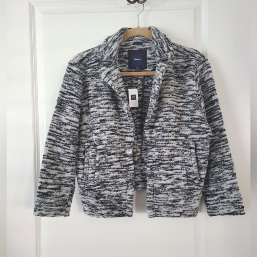 NWT GAP Kids Marled Cocoon Wool Jacket Large 10
